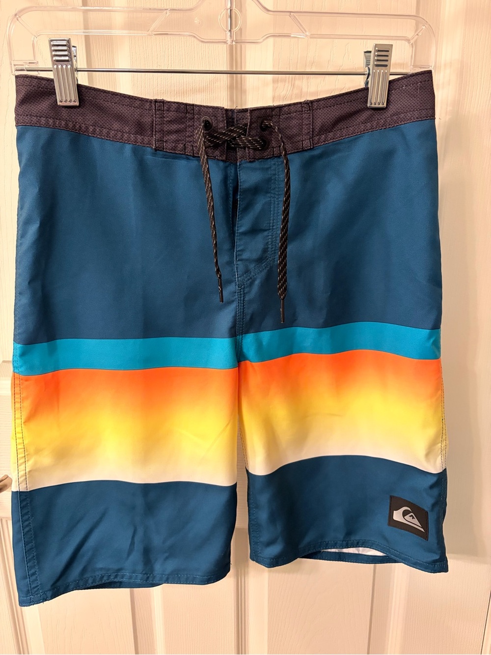 Quiksilver Charcoal Gray Swim Shorts with White Lining
